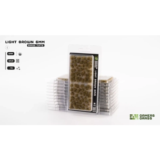 Gamers Grass Light Brown – 6 mm (Wild) | Kępki trawy do suchych dioram i podstawek